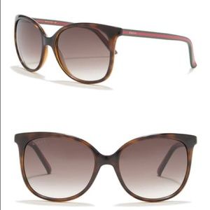 Gucci 56mm oversized cat eye sunglasses